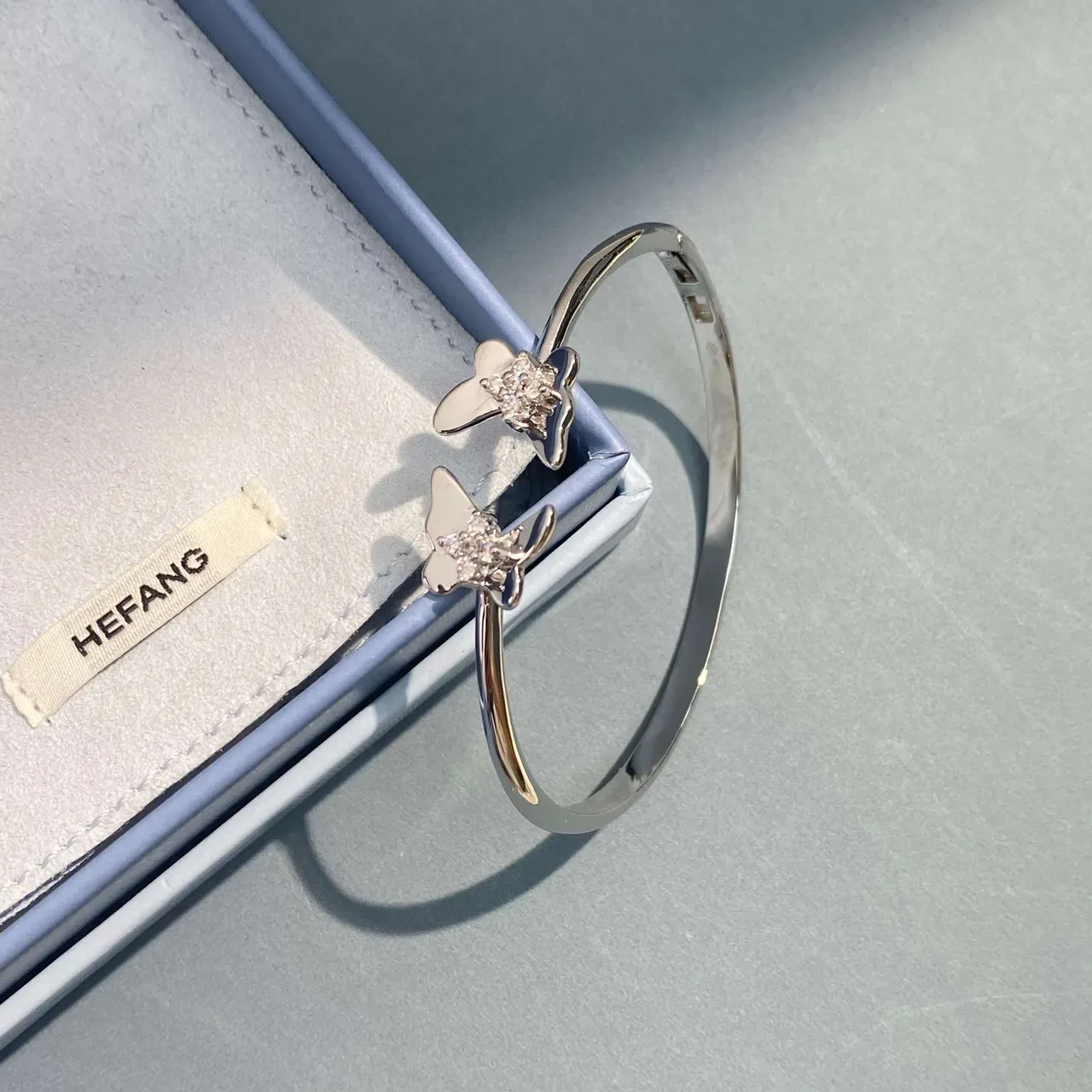 HEFANG Butterfly Pavé Crystal Stud Earrings 9