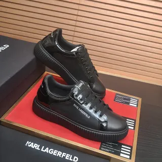 Karl Lagerfeld Negros Plataforma Estilo de Vida Zapatillas