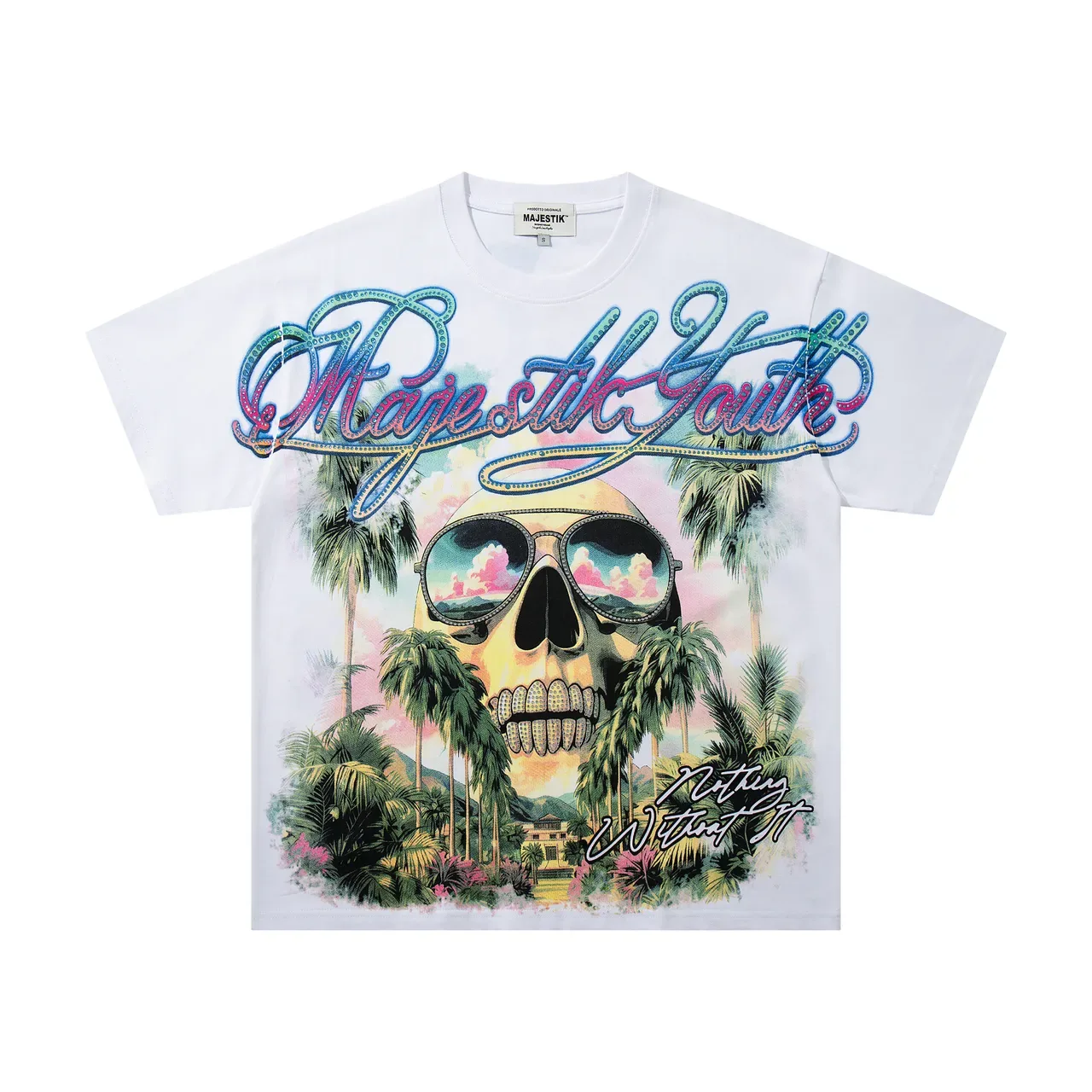 MAJESTIK Graphic-Print Oversized T-Shirt 3