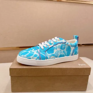 حذاء رياضي lifestyle low top بتصميم ماربل أزرق وأبيض