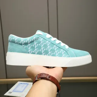 Mint Suede Monogram Platform Low-Top Lifestyle Sneakers