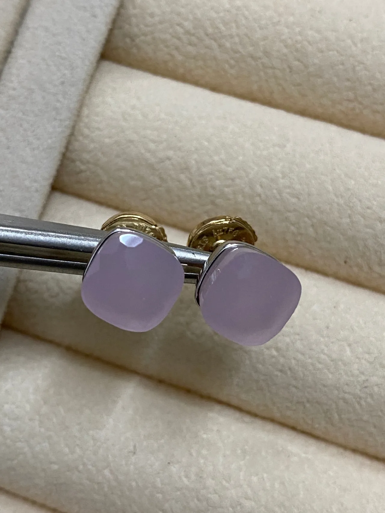 Multicolor Cushion-Cut Faceted Earrings 3