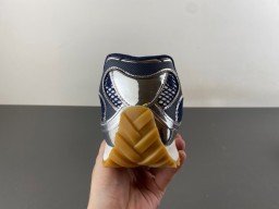 Navy and Silver Metallic Cage Overlay Sneaker 4