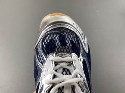 Navy and Silver Metallic Cage Overlay Sneaker 5