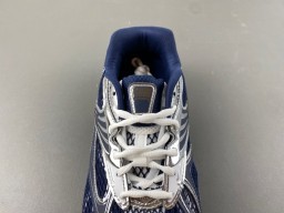 Navy and Silver Metallic Cage Overlay Sneaker 6