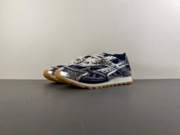 Navy and Silver Metallic Cage Overlay Sneaker 10