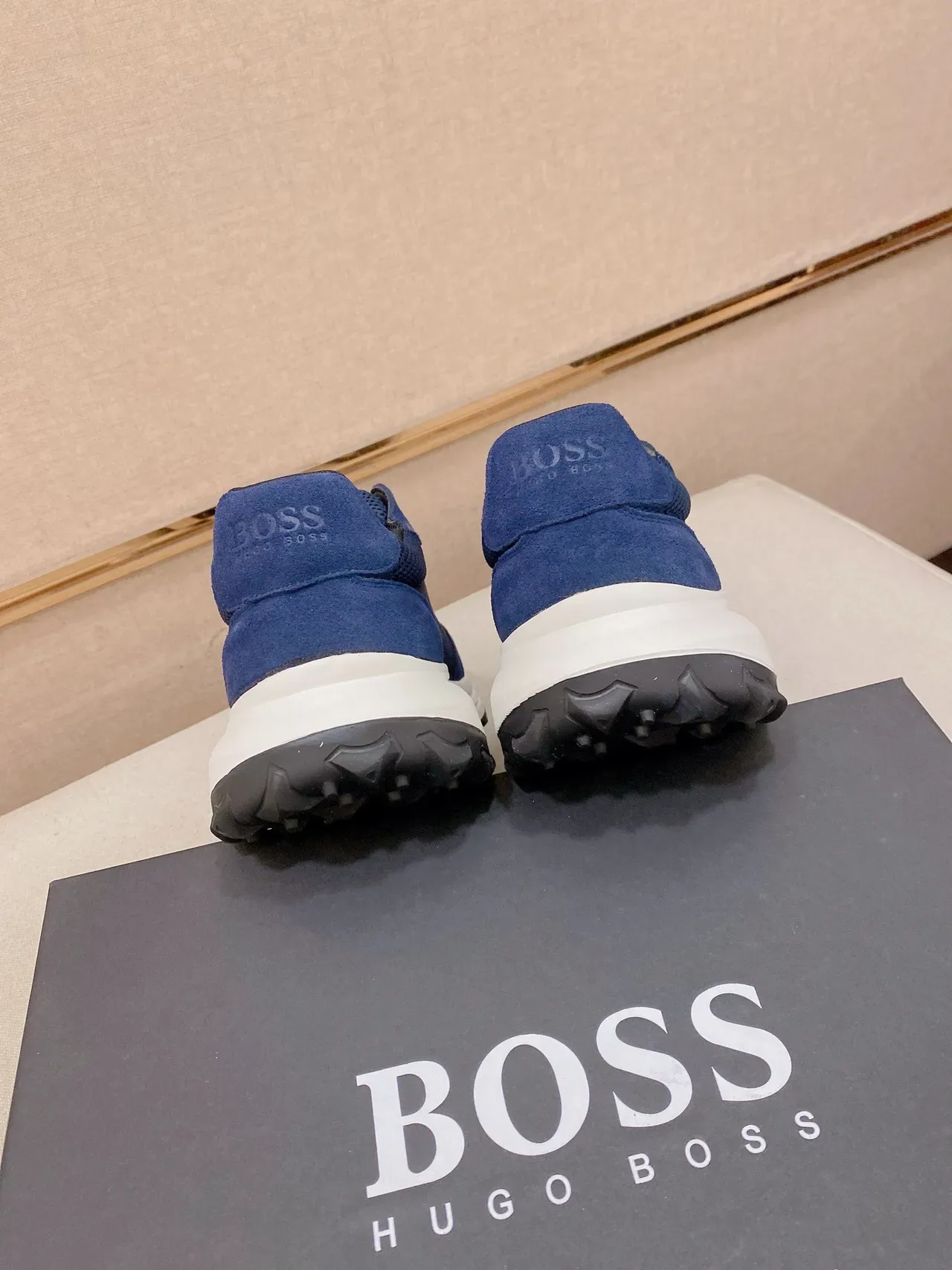 Navy and White Mesh-Suede Lifestyle Sneaker 8
