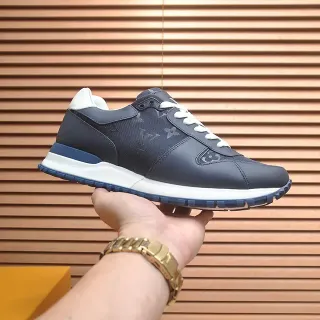Navy Blue and White Two-Tone Mesh-Synthetic Panel Lifestyle Sneaker