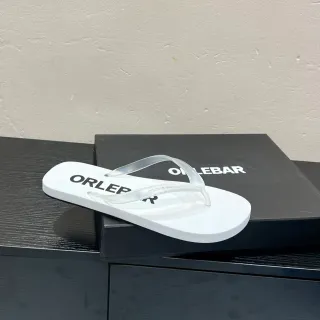 ORLEBAR White Transparent Molded Sole PVC Strap Slippers
