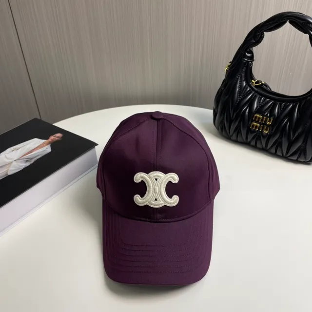 Purple White Structured Six-Panel Embroidered Monogram Baseball Cap 2