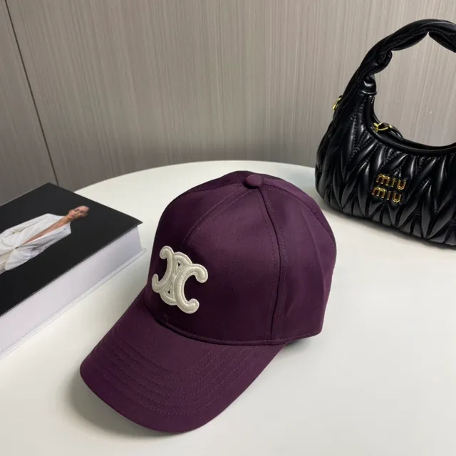 Purple White Structured Six-Panel Embroidered Monogram Baseball Cap 7