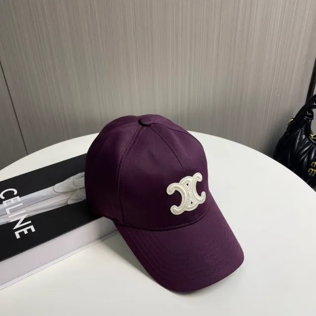 Purple White Structured Six-Panel Embroidered Monogram Baseball Cap 9