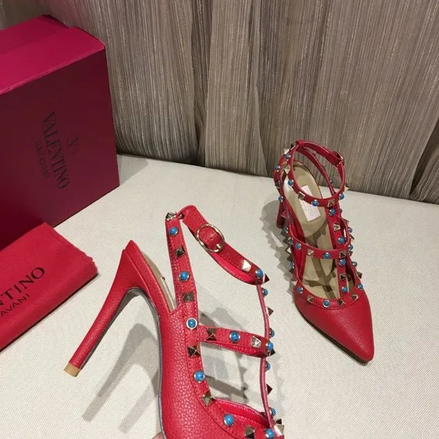 Red Blue Pointed-Toe Heel Stiletto 3