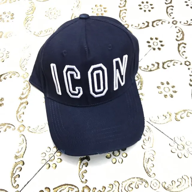 Red Embroidered 'ICON' Front Logo Baseball Cap 4