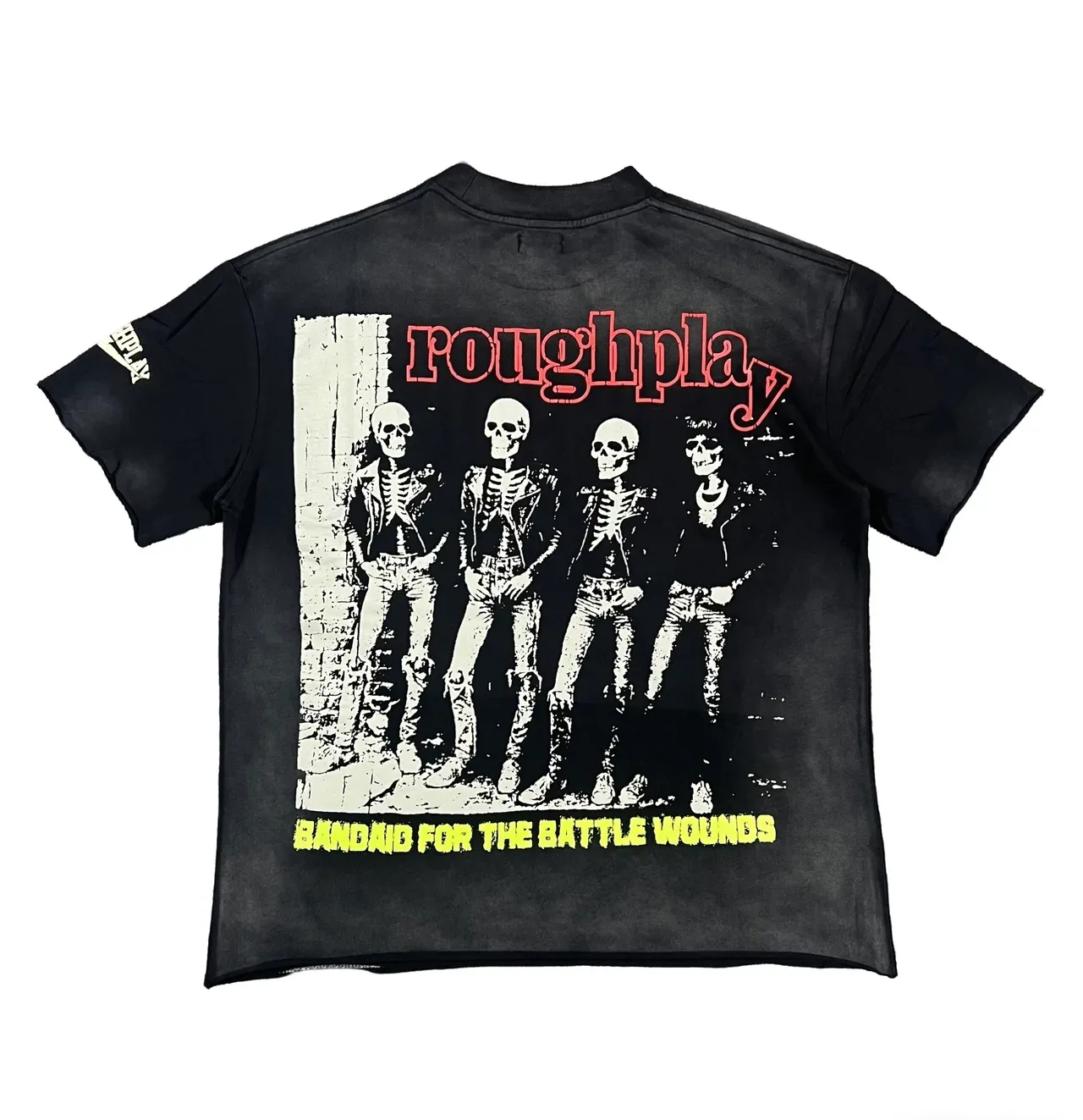 ROUGH Distressed Graphic-Print Oversized T-Shirt 4