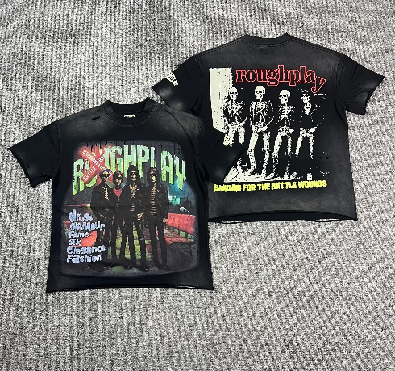 ROUGH Distressed Graphic-Print Oversized T-Shirt 5
