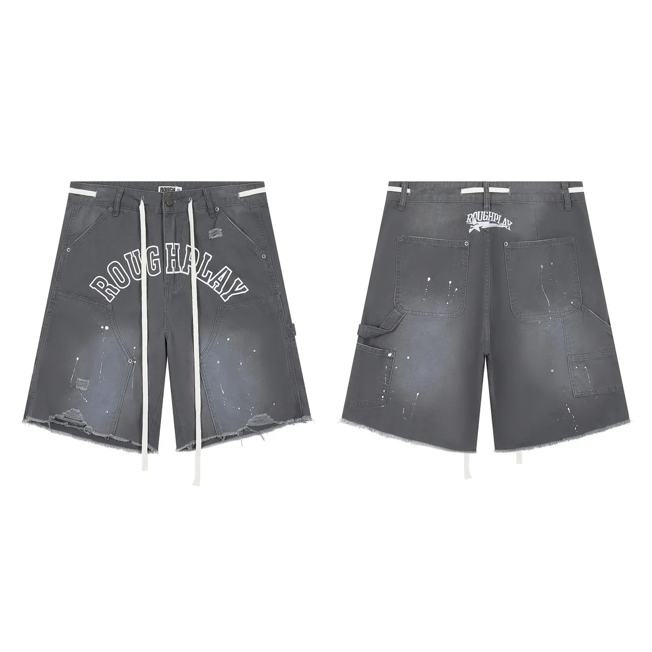 Shorts Cargo Distressed Arch Logo Roughalay 3