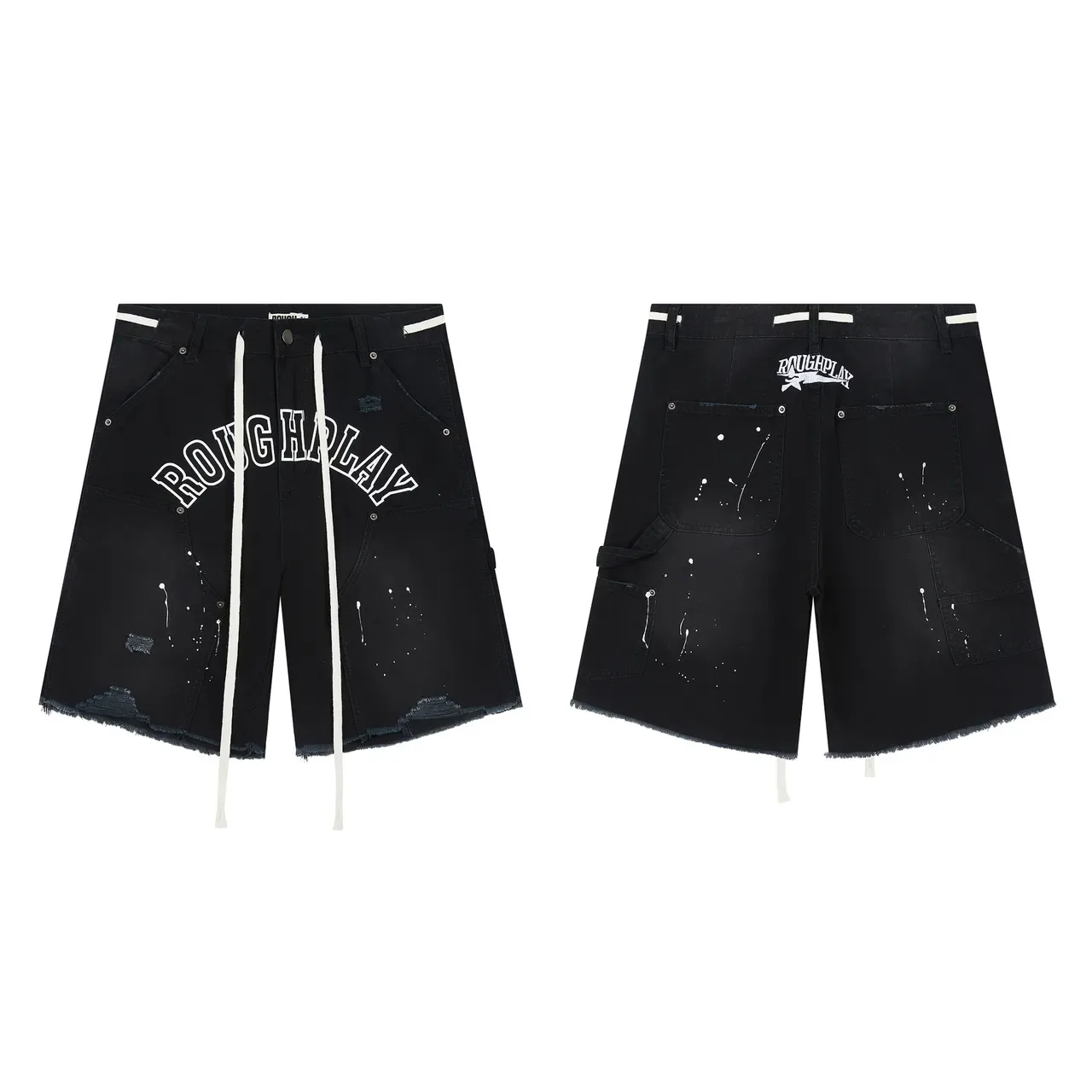 Shorts Cargo Distressed Arch Logo Roughalay 4