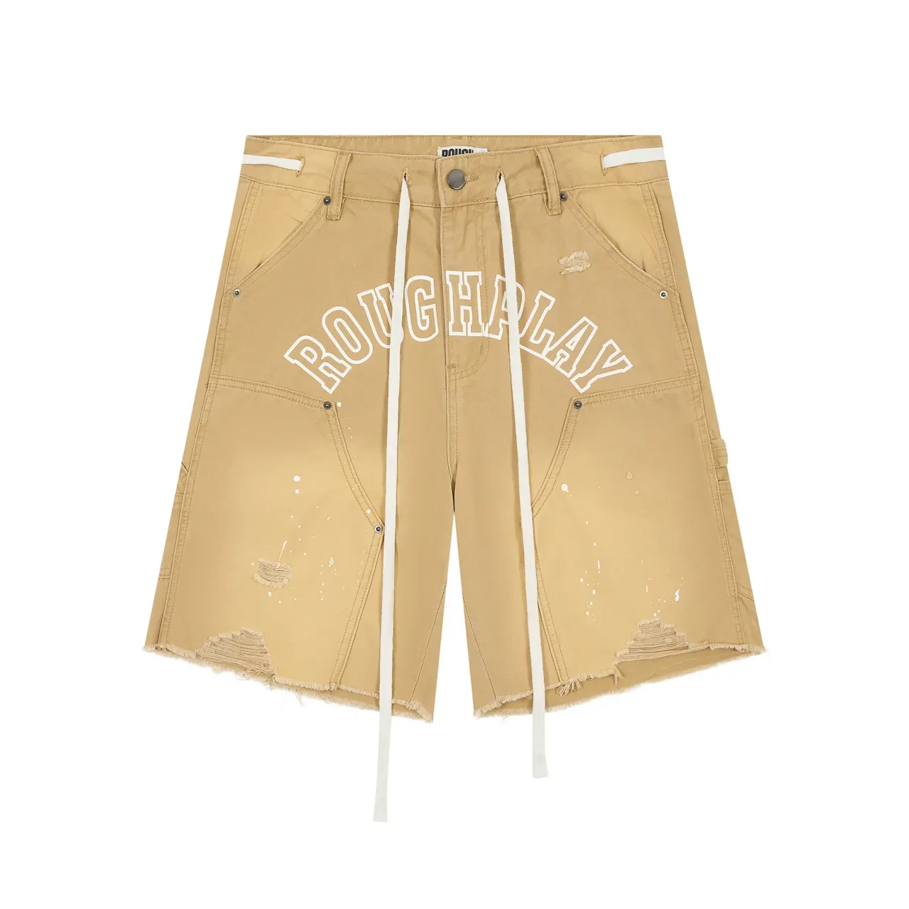 Shorts Cargo Distressed Arch Logo Roughalay 6