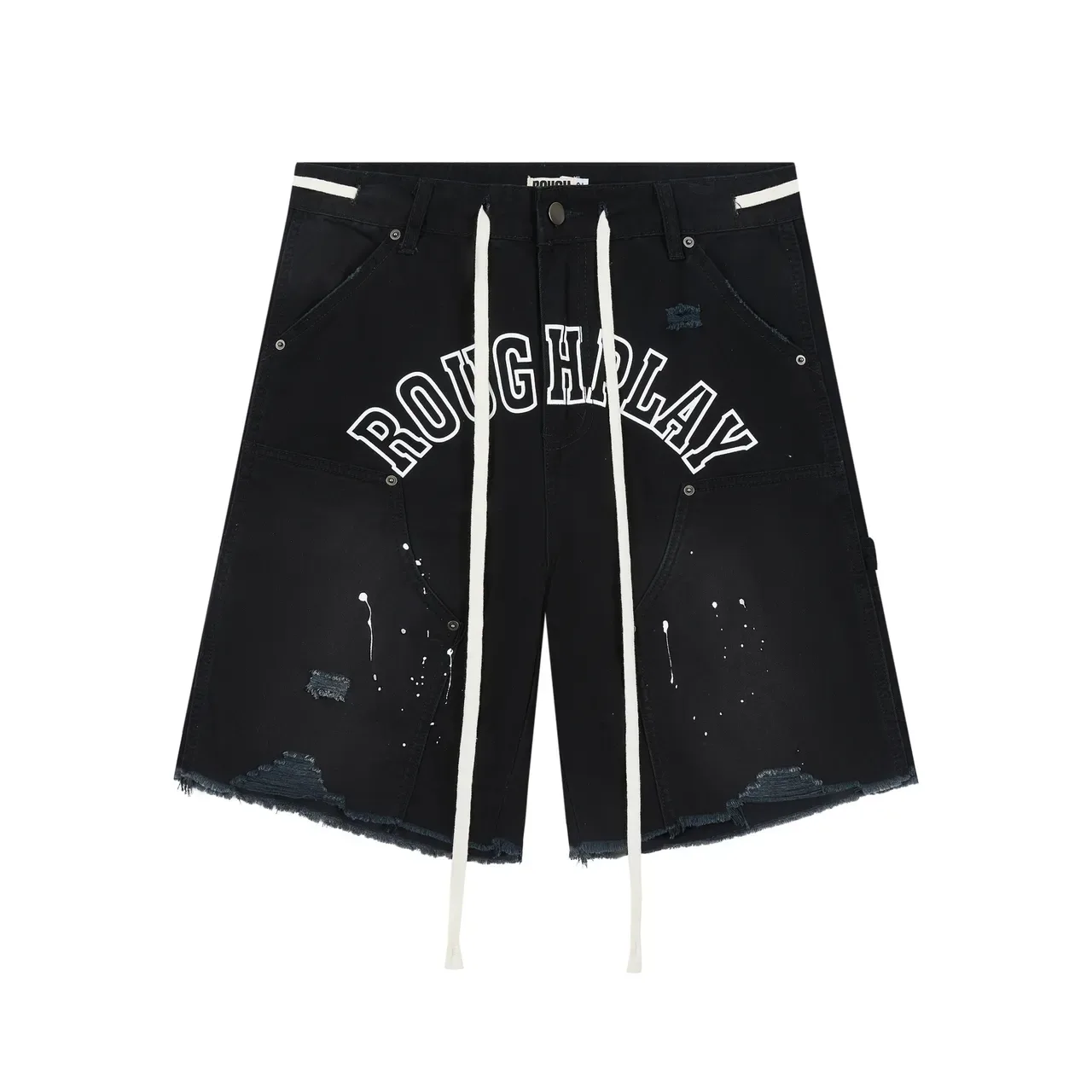 Shorts Cargo Distressed Arch Logo Roughalay 8