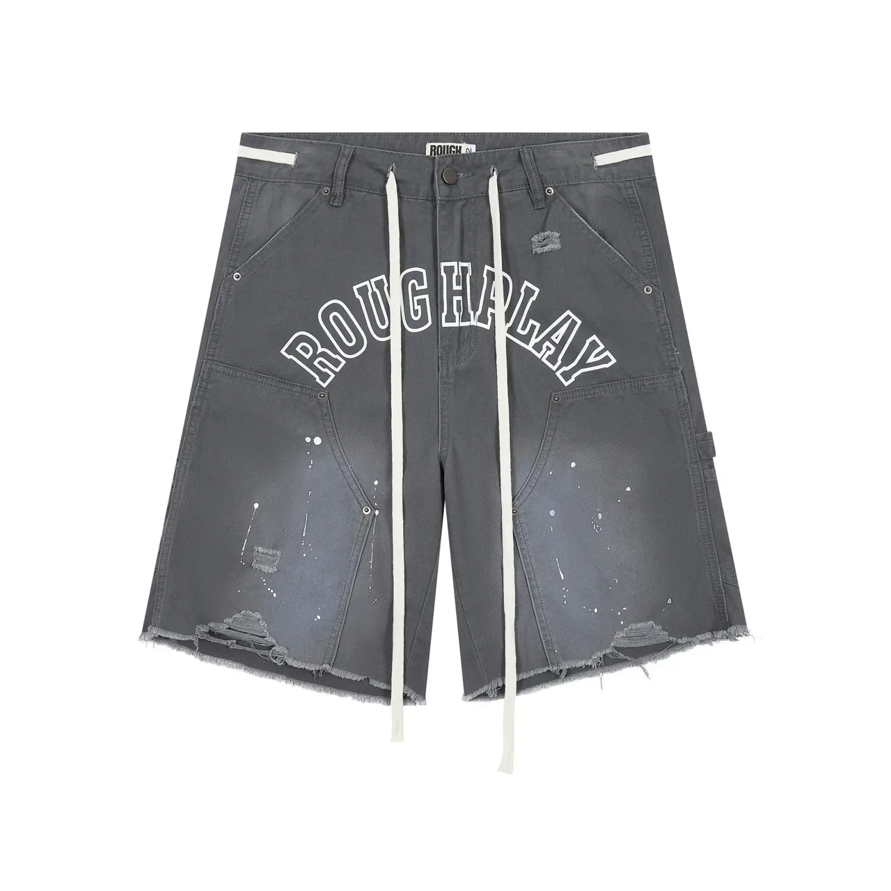 Shorts Cargo Distressed Arch Logo Roughalay 10