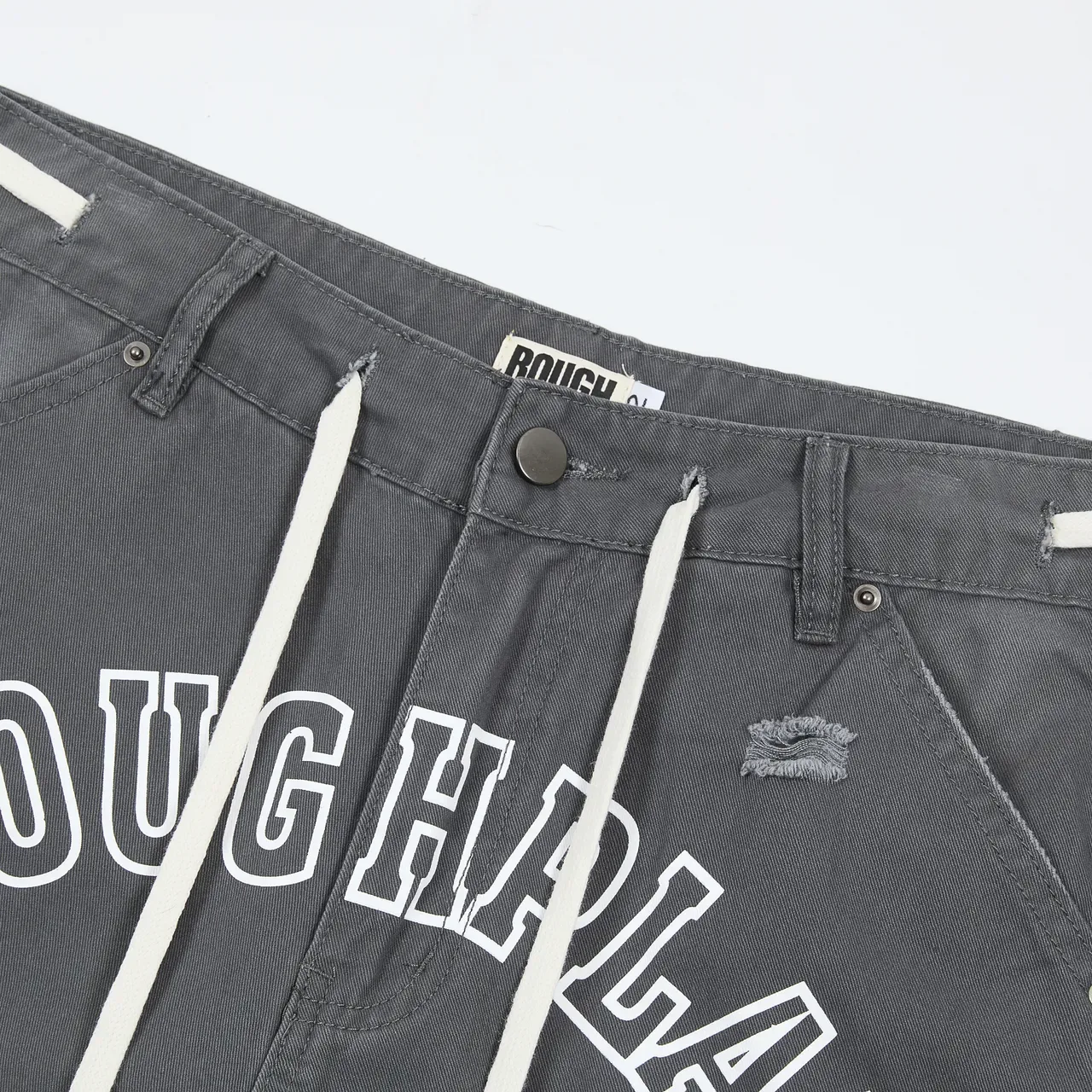 Shorts Cargo Distressed Arch Logo Roughalay 12