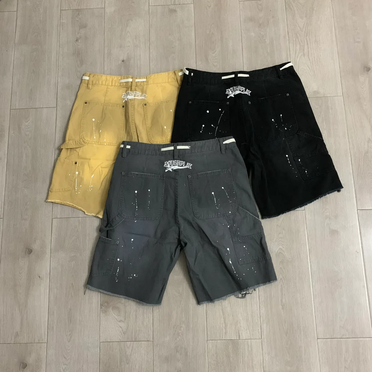 Shorts Cargo Distressed Arch Logo Roughalay 14