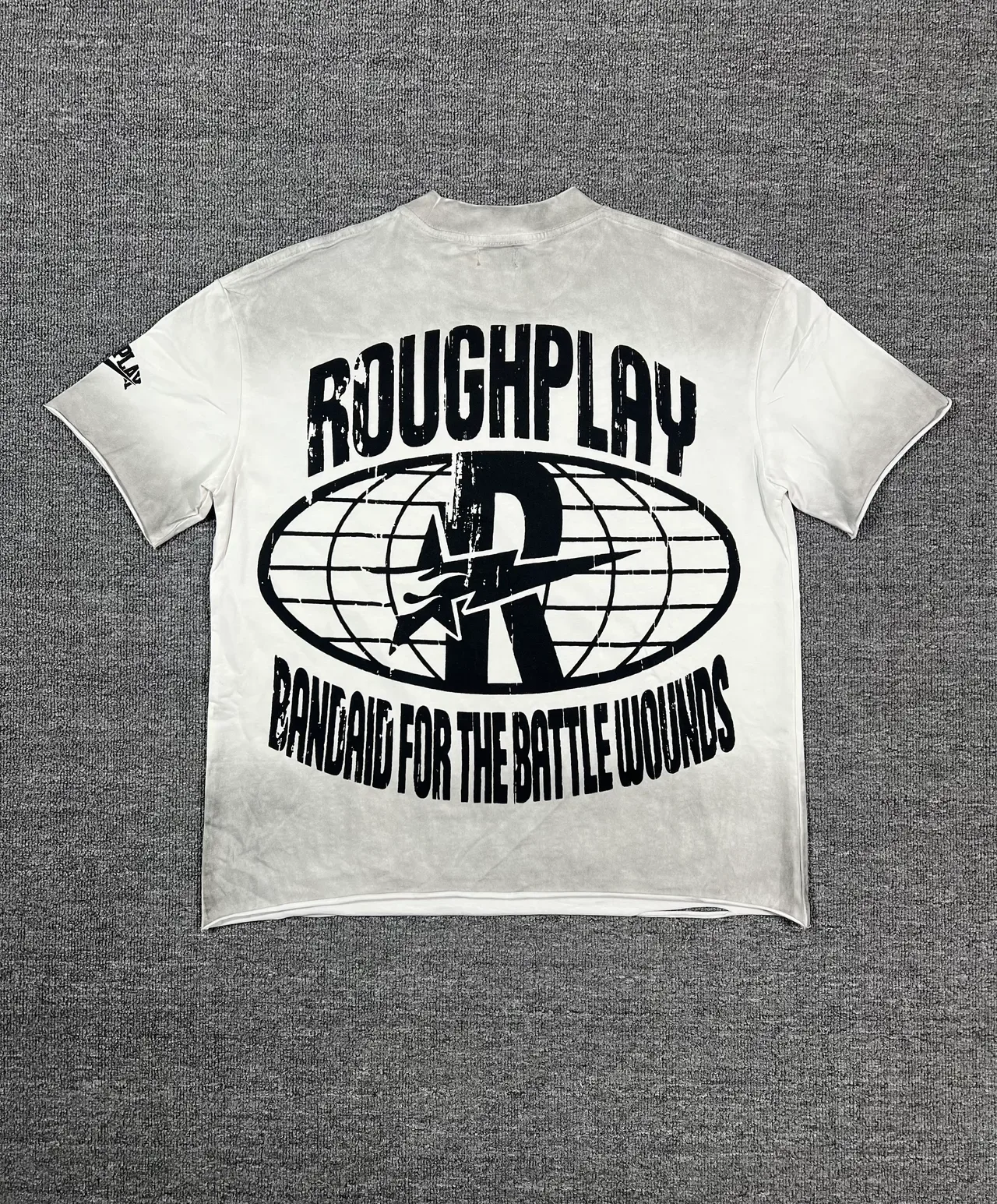 Roughplay Acid-Wash Distressed Graphic T-Shirt 2