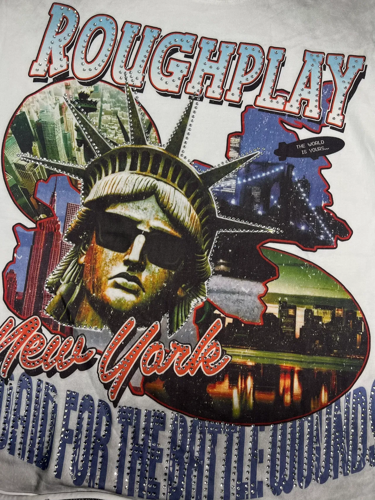 Roughplay Acid-Wash Distressed Graphic T-Shirt 3