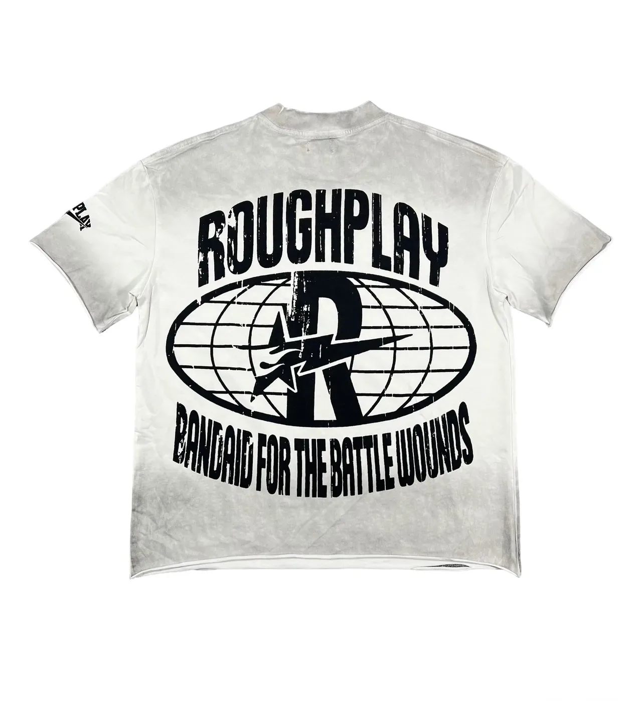 Roughplay Acid-Wash Distressed Graphic T-Shirt 8