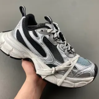 Silver and Black Chunky Lifestyle Sneaker