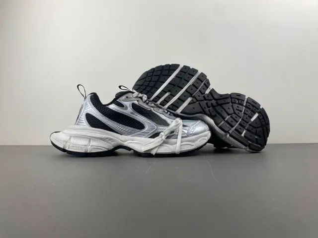 Silver and Black Chunky Lifestyle Sneaker 12