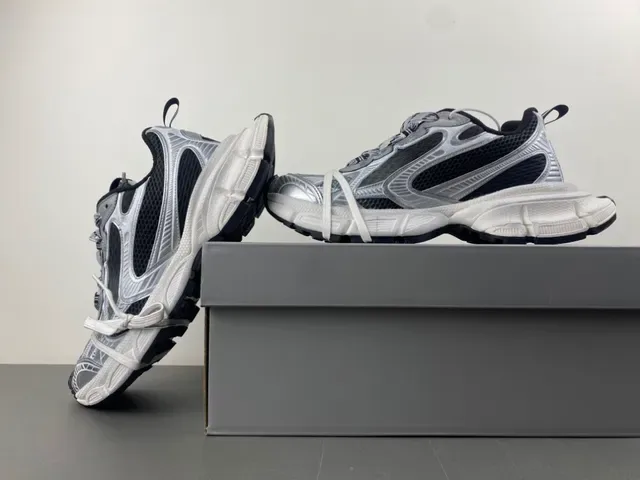 Silver and Black Chunky Lifestyle Sneaker 14