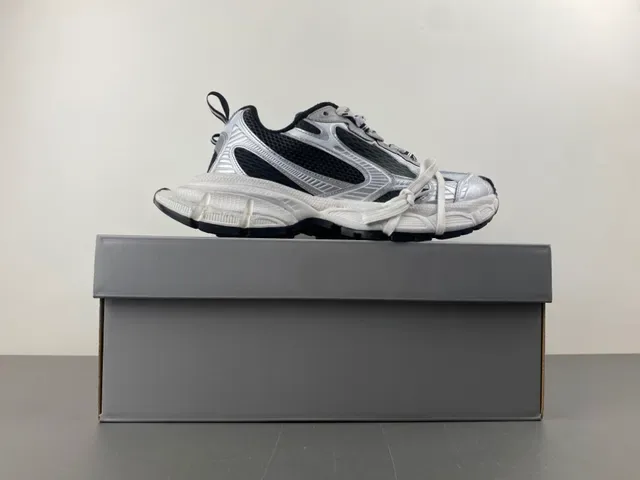 Silver and Black Chunky Lifestyle Sneaker 15