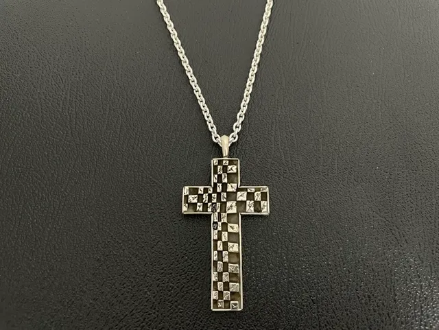 Silver Black Metal Curb Chain Necklace 4