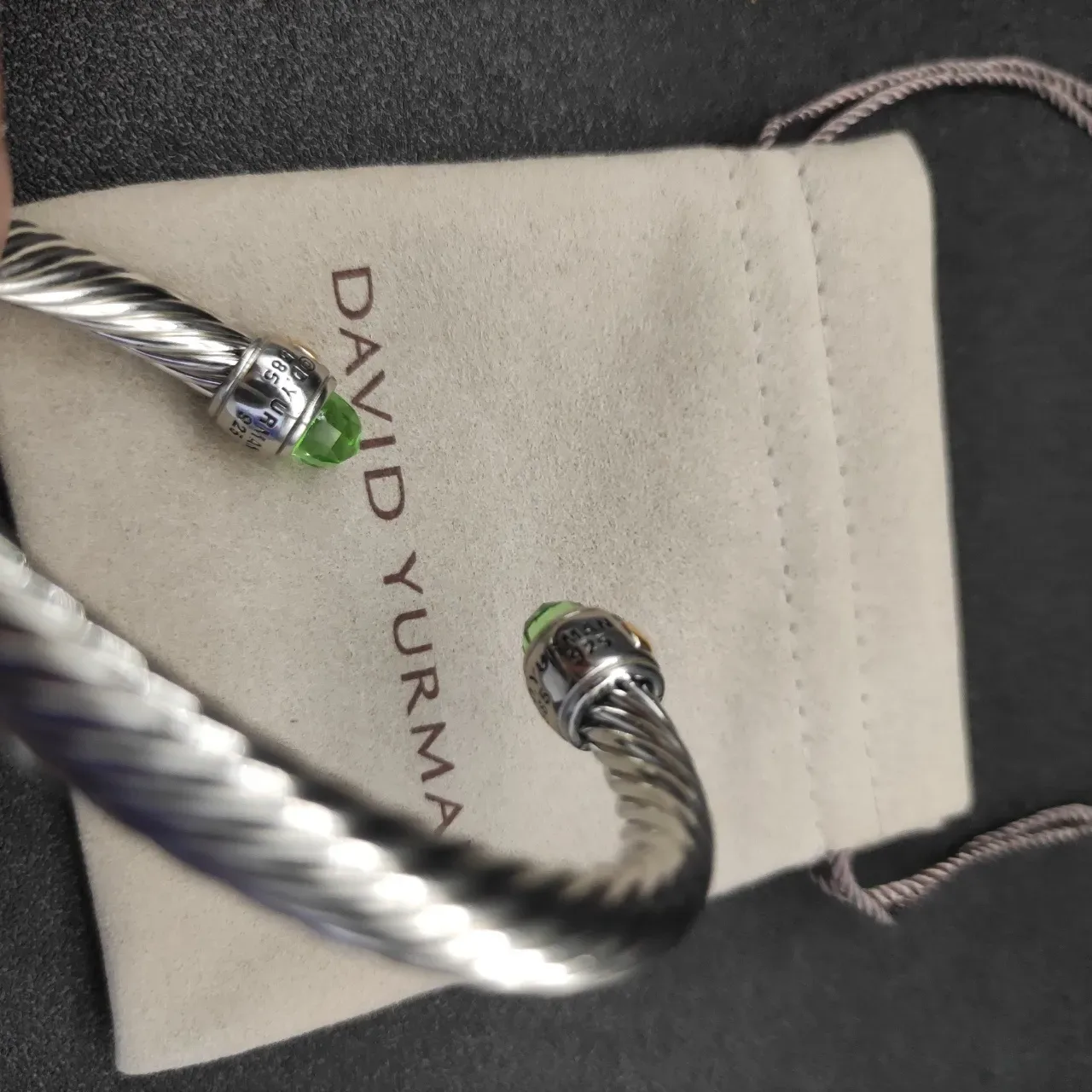 Silver Gold Twisted Cable Cuff Bracelet 6