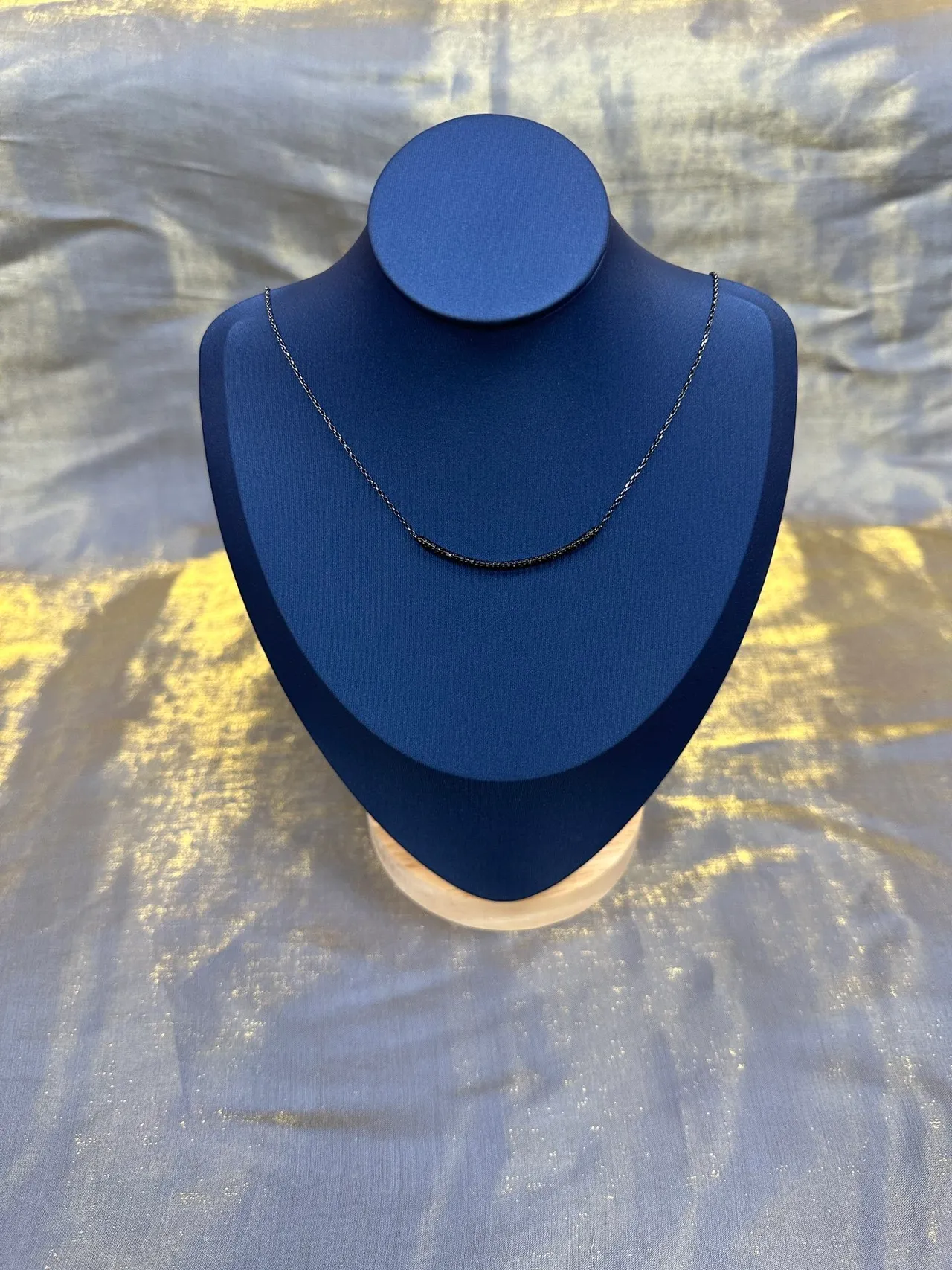 Silver-Tone Pavé Bar Pendant Necklace 9