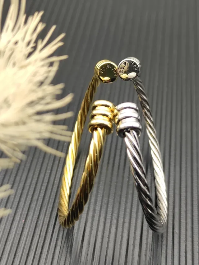 Silver Twisted Rope Cuff Bracelet 2