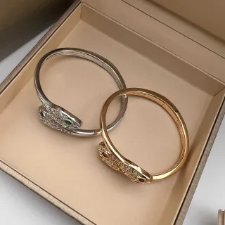 سوارات رأس أفعى بافيه جيم ستون عيون مفصل