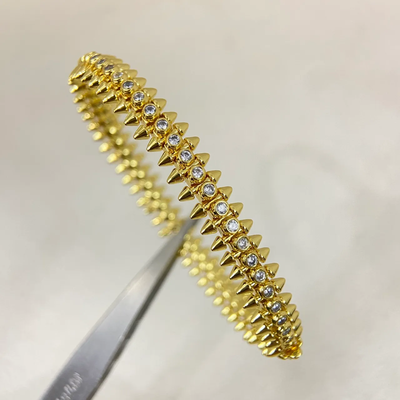 尖刺鉚釘 Pavé 水晶 多排 手鐲 8