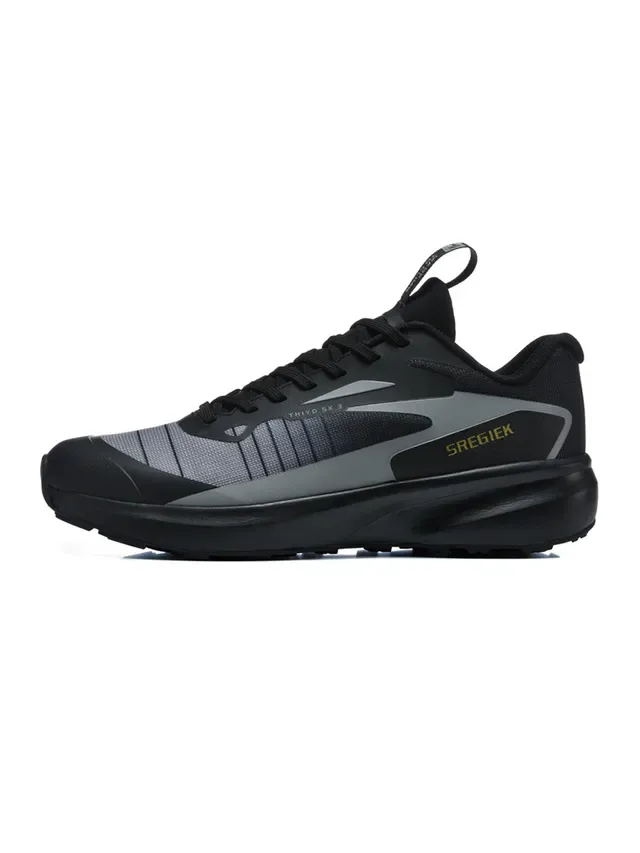 SREGIEK Move Alpha Lite Black Gray Low-Top Mesh Upper Sneakers 7