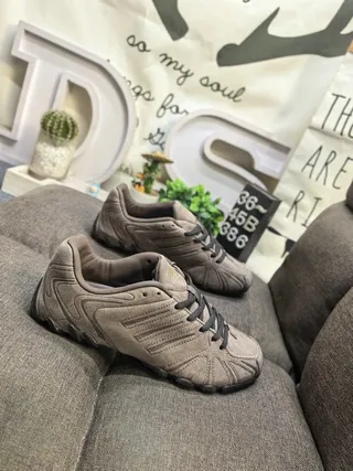 Taupe Suede-Textured Lace-Up Lifestyle Sneakers 9