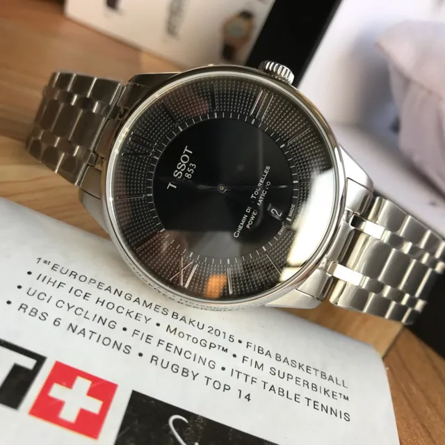 Tissot Chemin Des Tourelles Powermatic 80 Black Dial Mechanical Watch 4