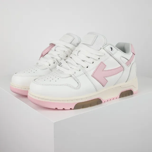 White and Pink Arrow-Side Panel Lifestyle Sneaker 2