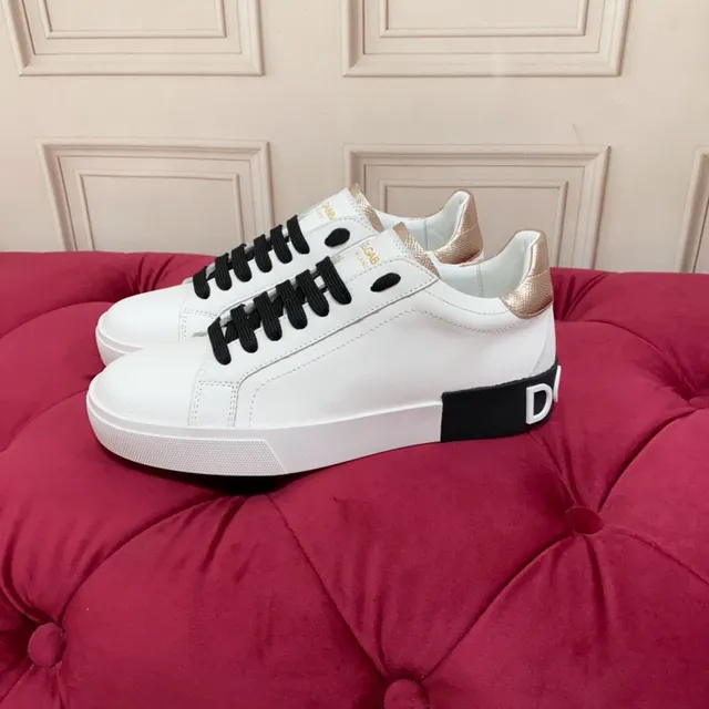 White Gold Leather Upper Black Laces Lifestyle Sneakers 7