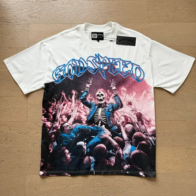 White Graphic-Print Double-Sided T-Shirt 5