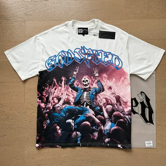 White Graphic-Print Double-Sided T-Shirt 6