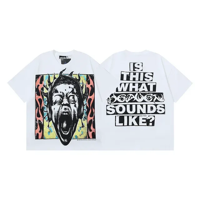 White Graphic-Print Oversized Double-Sided T-Shirt 4