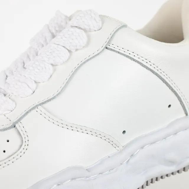 White Leather Low-Top Lifestyle Sneakers 6