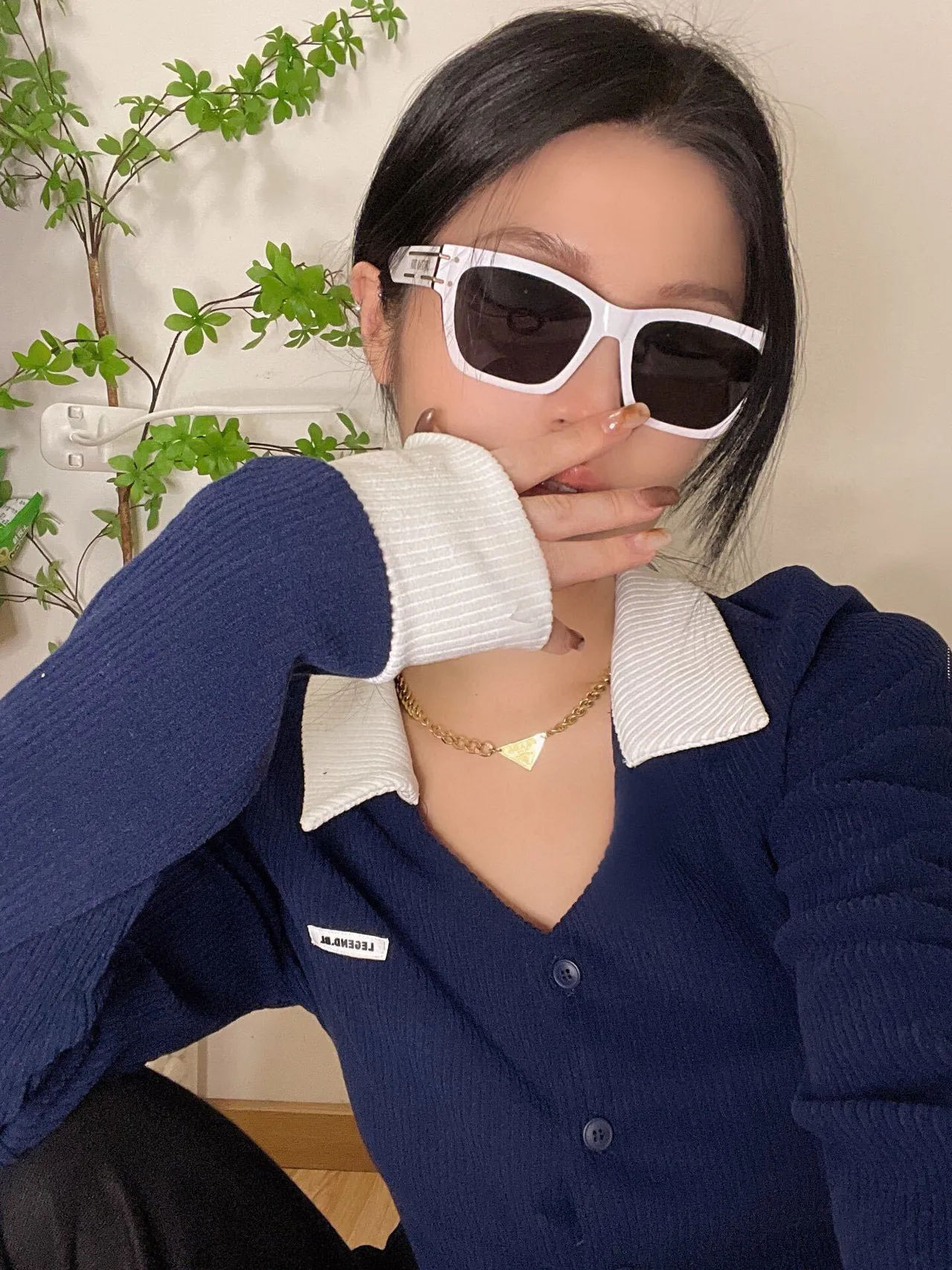Gentle Monster Oversized Angular White Frame Sunglasses 8